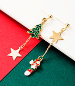 pendientes largos de la navidad