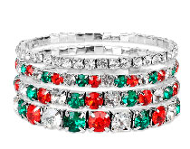 pulseras brillantes colores navidad